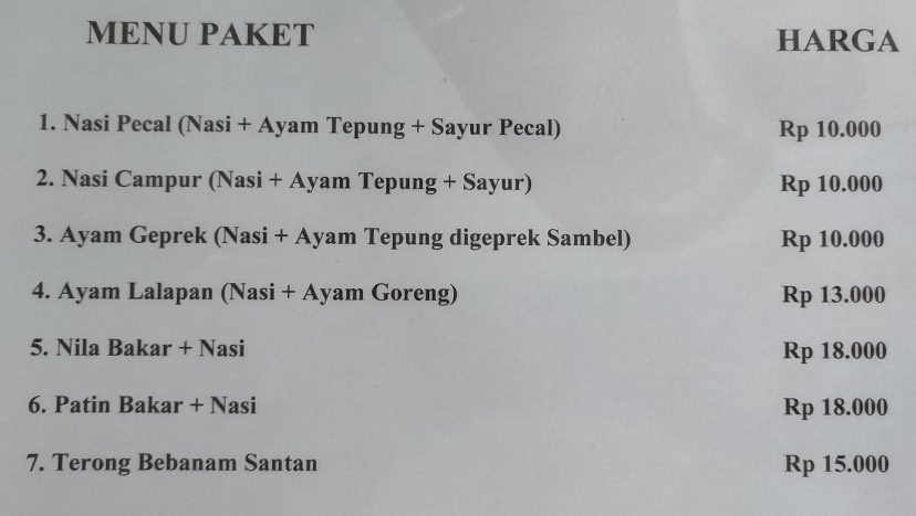 Daftar Menu
