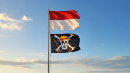 Bendera Indonesia dan One Piece